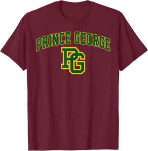 Prince George High School Arch Vintage Design Women T-Shirt - T-Shirt | Maroon