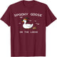 Spooky Goose on the Loose Halloween Goose Witch Goose Lover T-Shirt - T-Shirt | Maroon