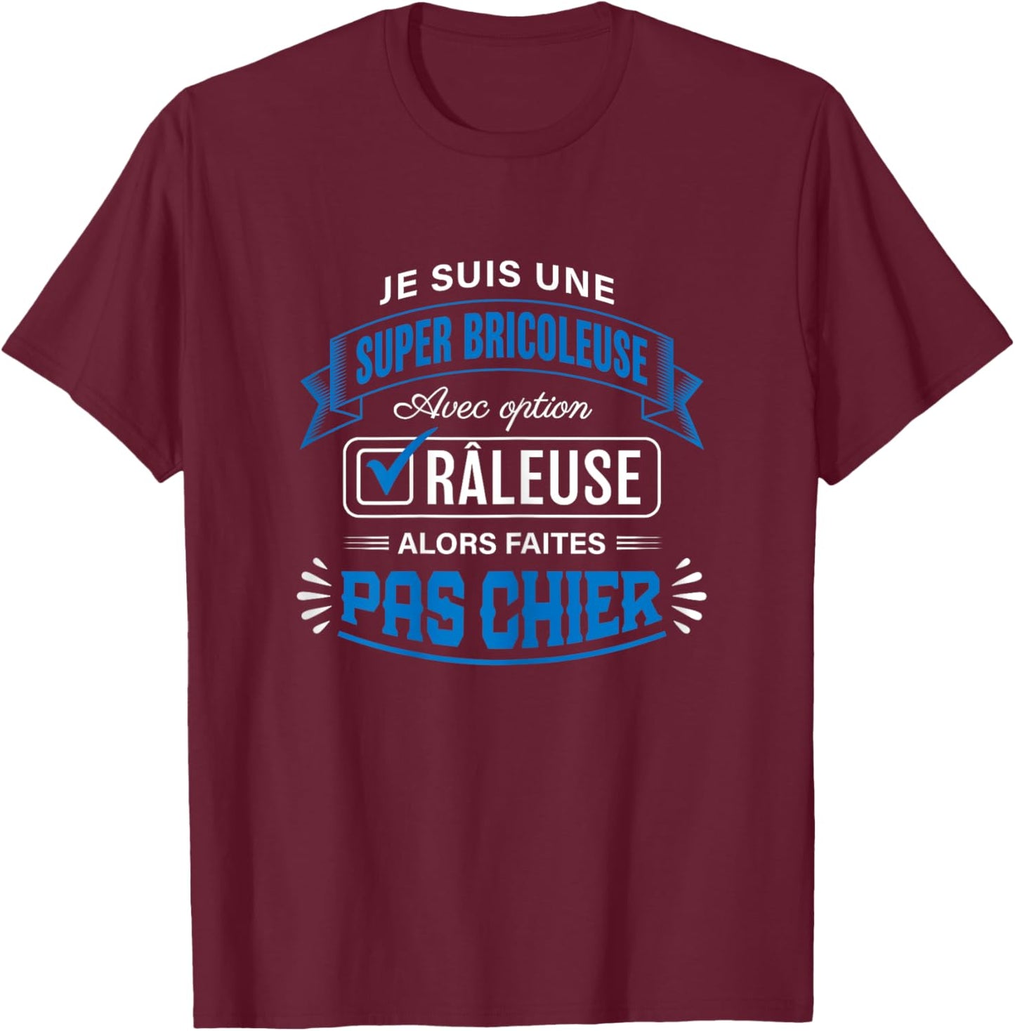 Super Bricoleuse So Make Cheap Woman DIY , Black T-Shirt - T-Shirt | Maroon