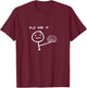 Klamottn Erwachsene Schwarz Cartoon Minimalist PLZ USE IT S T-Shirt - T-Shirt | Maroon