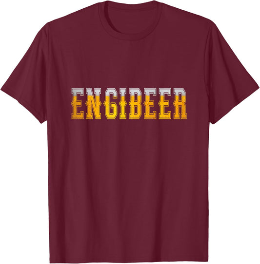 Engibeer Engineer Beer lover T-Shirt - T-Shirt | Maroon