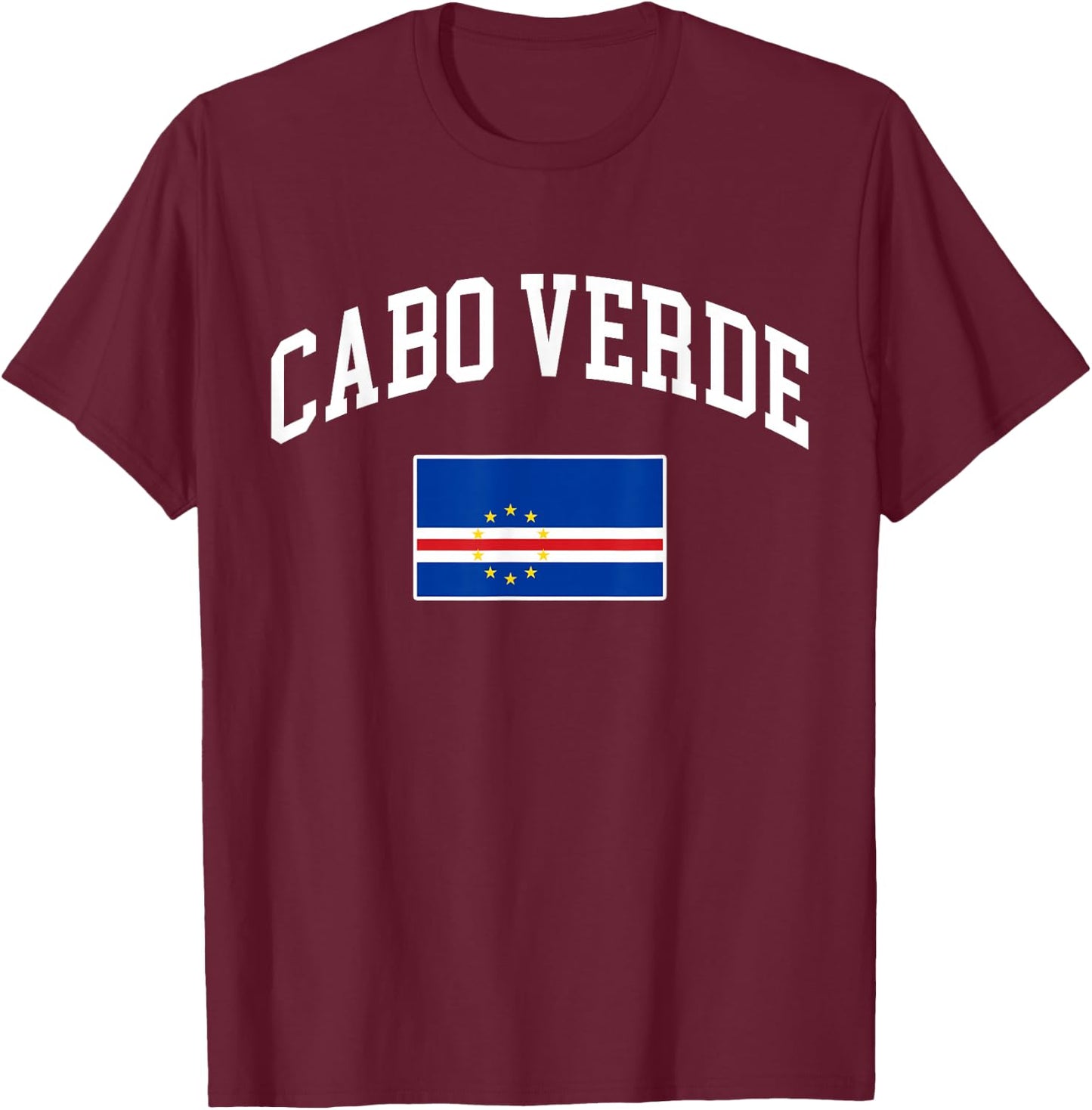 Cabo Verde Cabo Verdean Flag Retro Vintage Classic Graphic T-Shirt - T-Shirt | Maroon