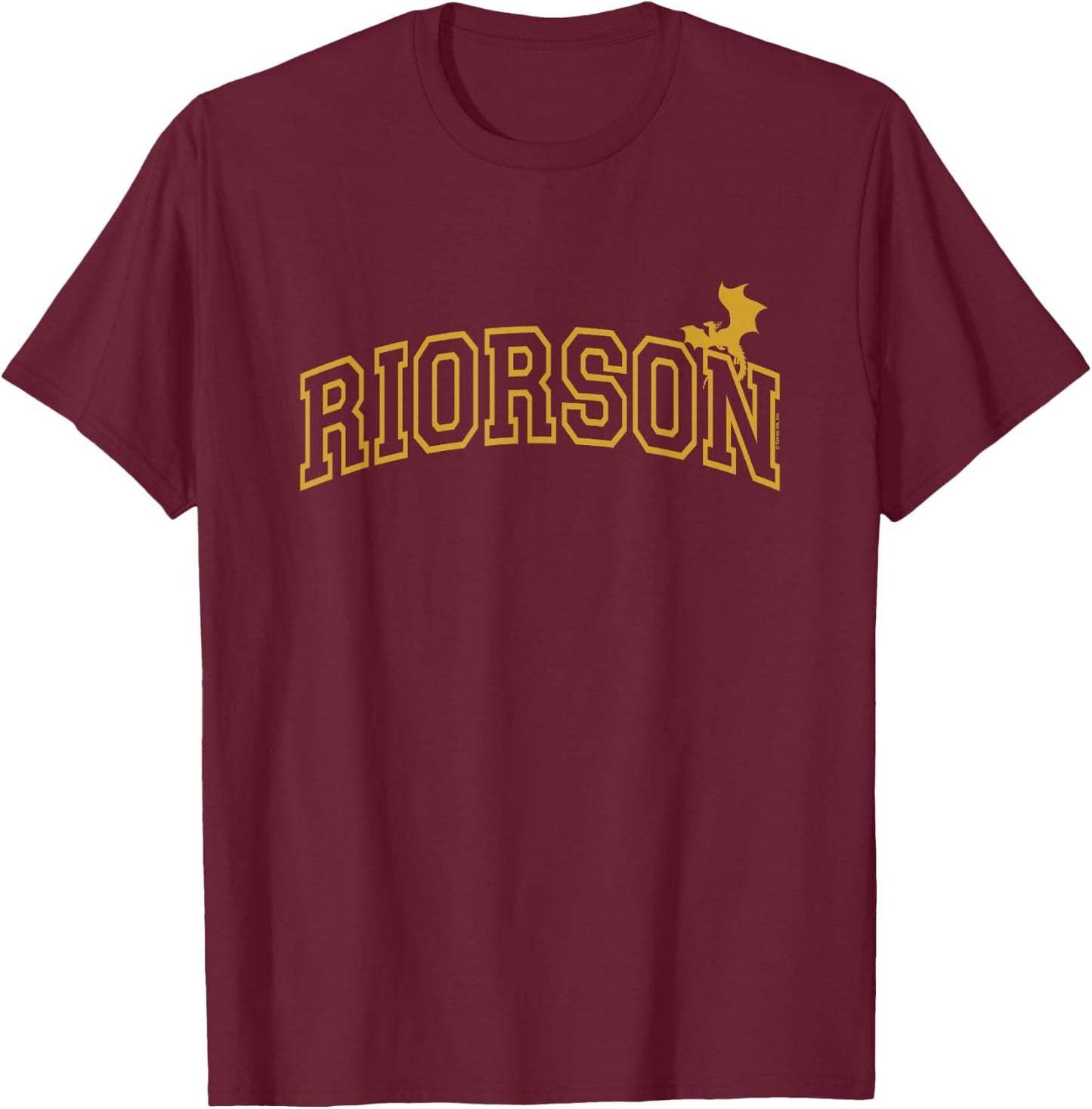Fourth Wing The Empyrean Riorson Varsity T-Shirt - T-Shirt | Maroon