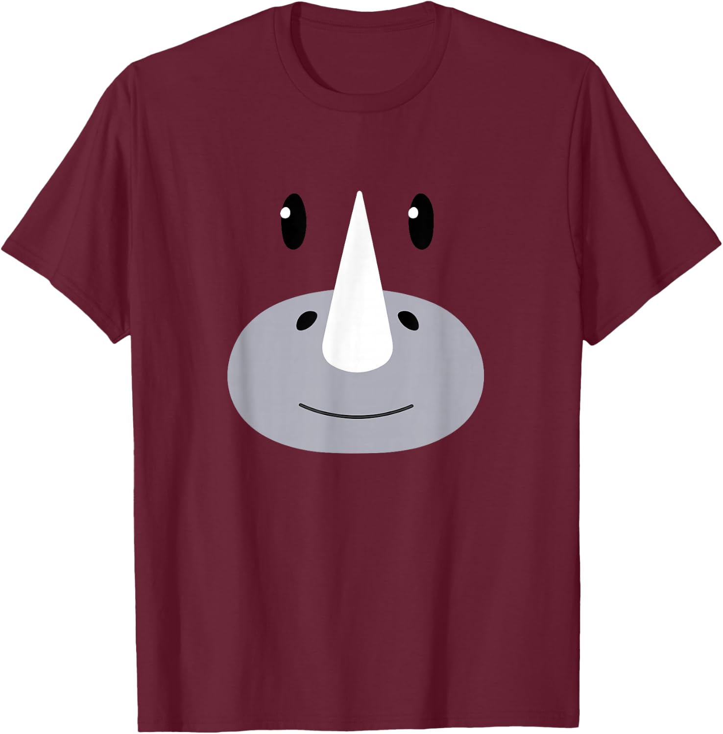 Rhino Face Halloween Costume Adult Kids Toddler Baby 5T 4T T-Shirt - T-Shirt | Maroon