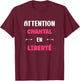 Attention Chantal in Freedom Name Quote Funny Chantal , Black, Female X-Small T-Shirt - T-Shirt | Maroon
