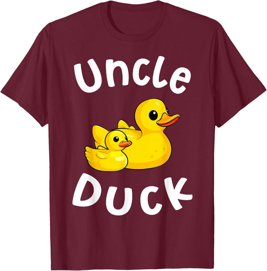 Uncle Duck Birthday Rubber Duck Kids Family Matching T-Shirt - T-Shirt | Maroon