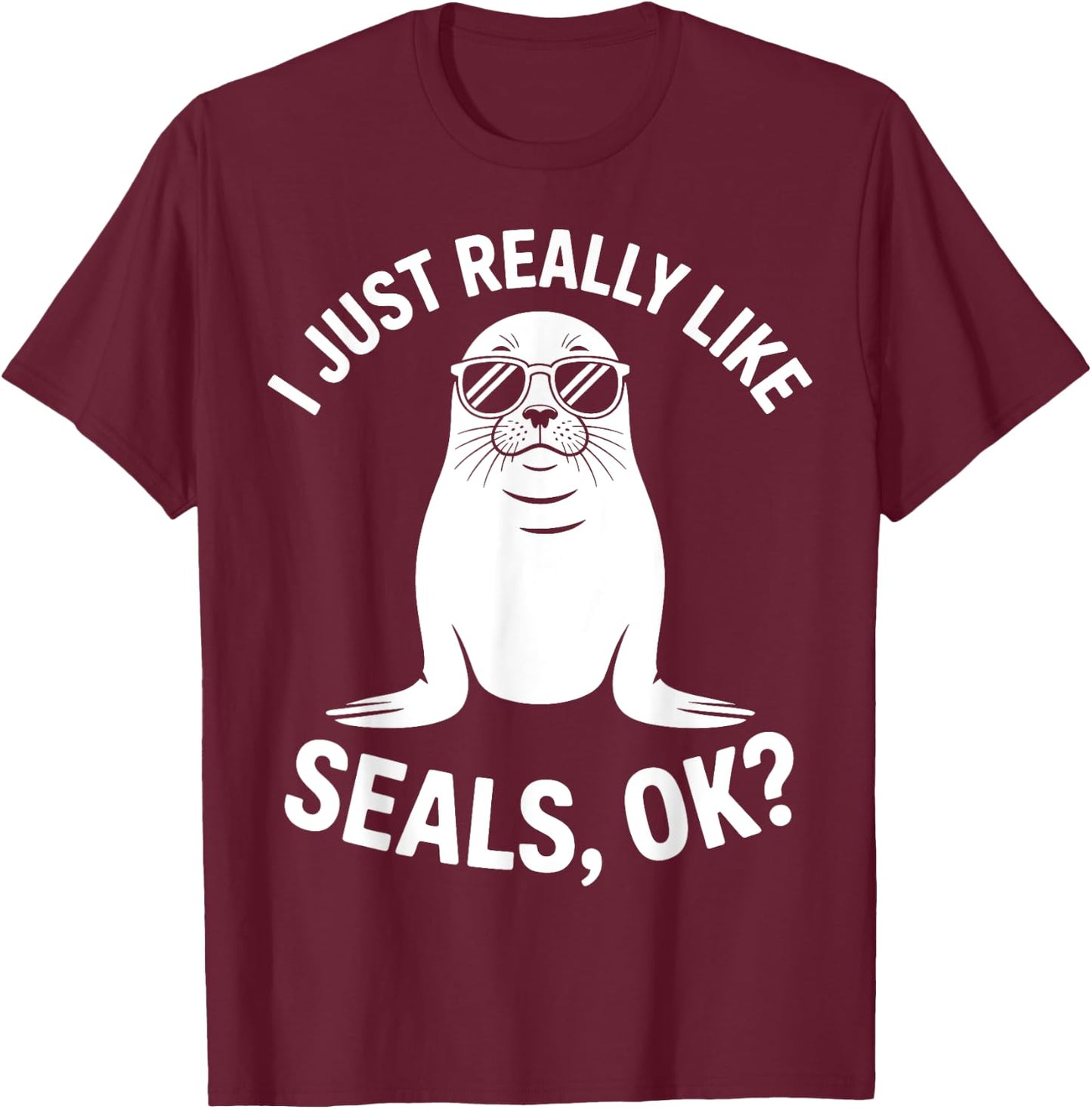 Seals Funny Seal T-Shirt - T-Shirt | Maroon