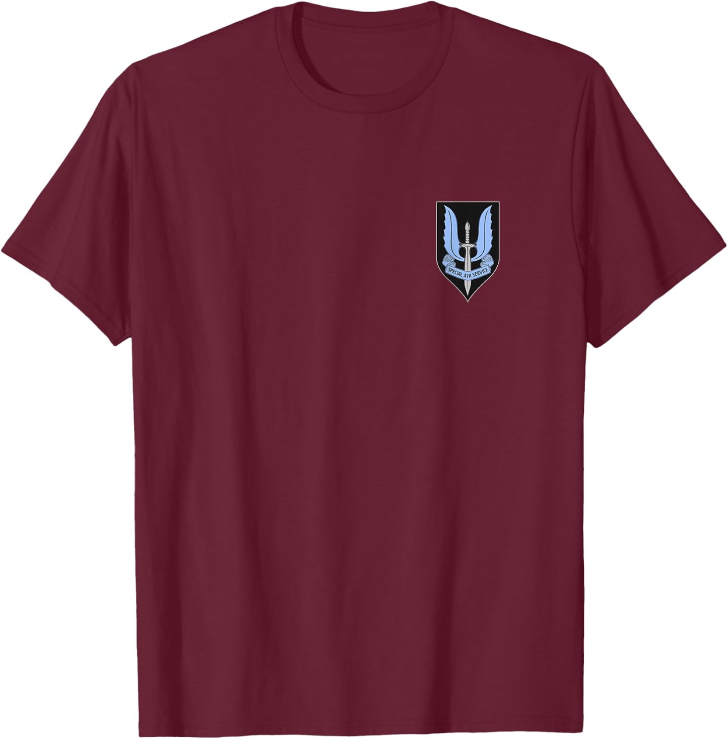 NZSAS New Zealand Special Force Air Regiment BACKPRINT T-Shirt - T-Shirt | Maroon