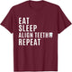 Orthodontist - Eat Sleep Align Teeth Repeat - Funny Braces T-Shirt - T-Shirt | Maroon
