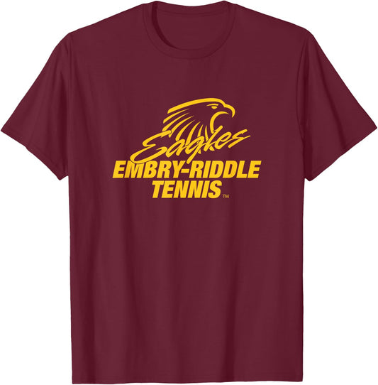 Embry-Riddle Aeronautical Eagles Tennis Sports Fan T-Shirt - T-Shirt | Maroon