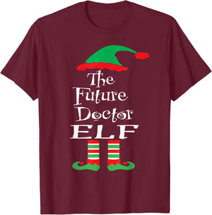 Funny The Future Doctor Elf Shirt Xmas Women Men Teens Youth T-Shirt - T-Shirt | Maroon