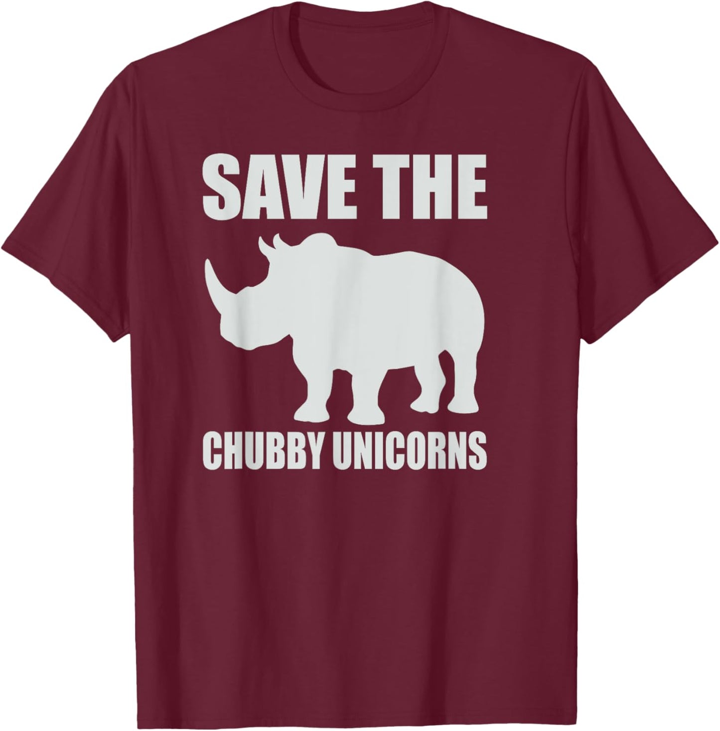 Save The Chubby Unicorns Shirt Funny Unicorn Animal Lover T-Shirt - T-Shirt | Maroon
