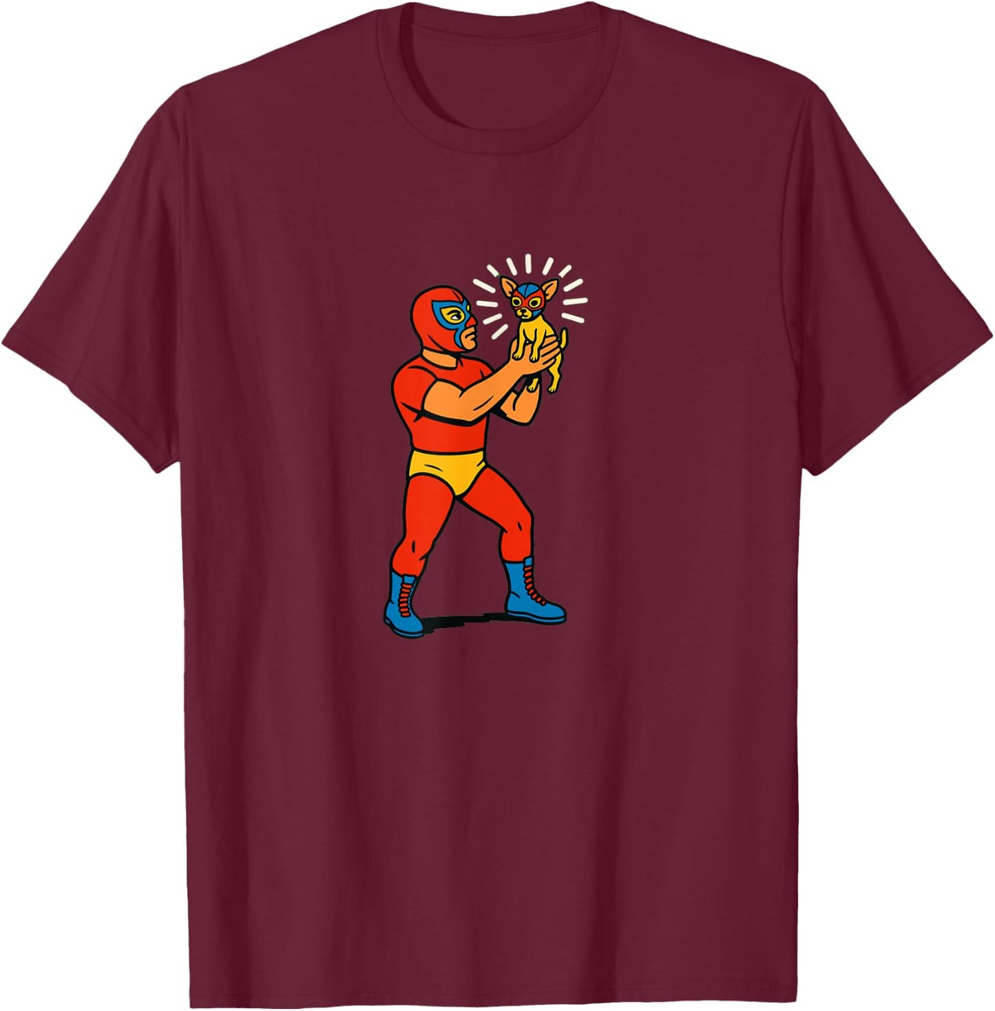 Chihuahua, Wrestler, Luchador, Radiant, Cute, Funny, PRIDE T-Shirt - T-Shirt | Maroon