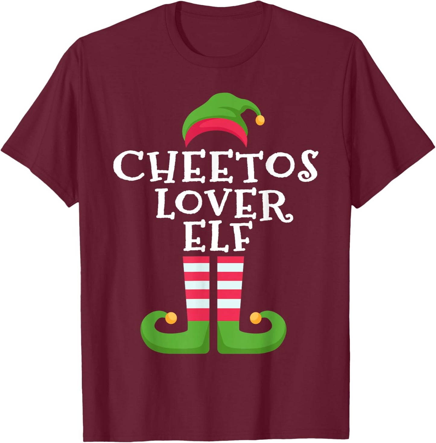 I'm The Cheetos Lover Elf Cheetos Lovers Christmas Pajama T-Shirt - T-Shirt | Maroon