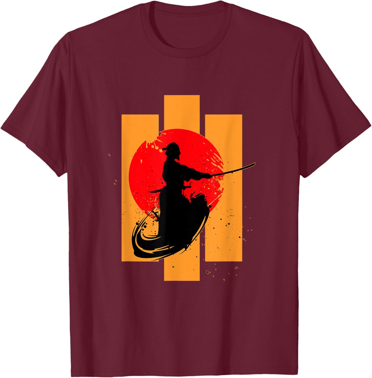Japanischer Samurai-Krieger Bushido Code Japan Ronin Swordsmen T-Shirt - T-Shirt | Maroon