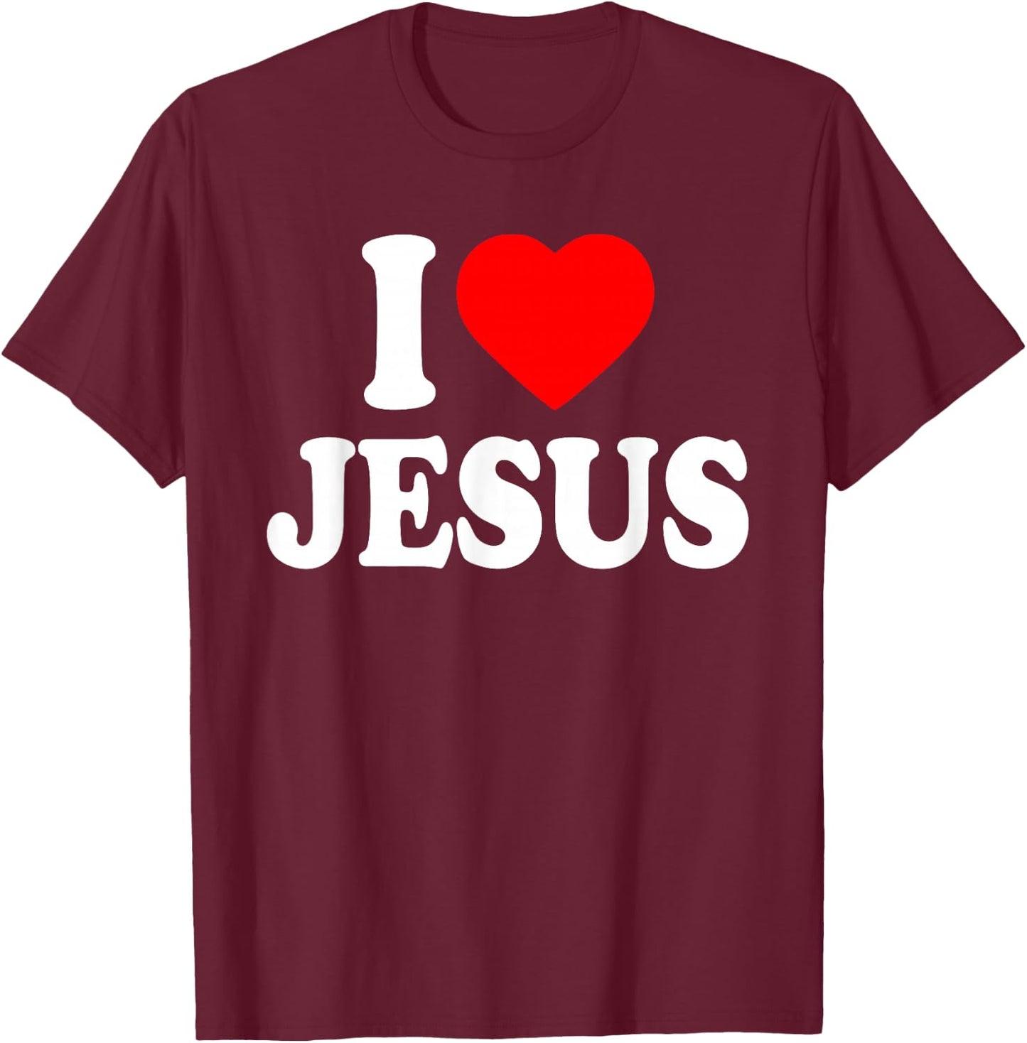 I Love Jesus T-Shirt - T-Shirt | Maroon