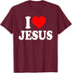 I Love Jesus T-Shirt - T-Shirt | Maroon