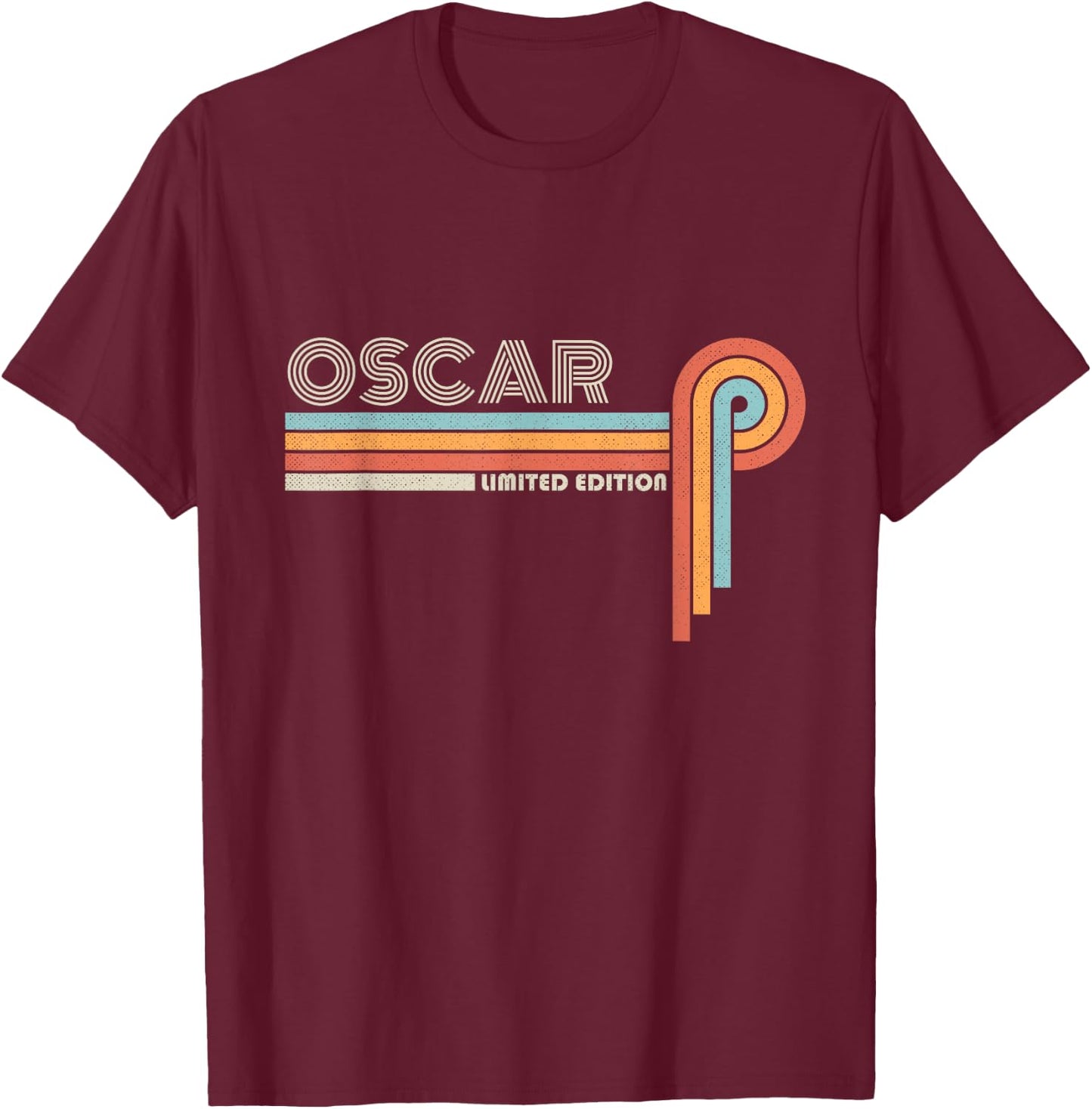 OSCAR Name Gifts Personalized Funny Retro Vintage Birthday T-Shirt - T-Shirt | Maroon