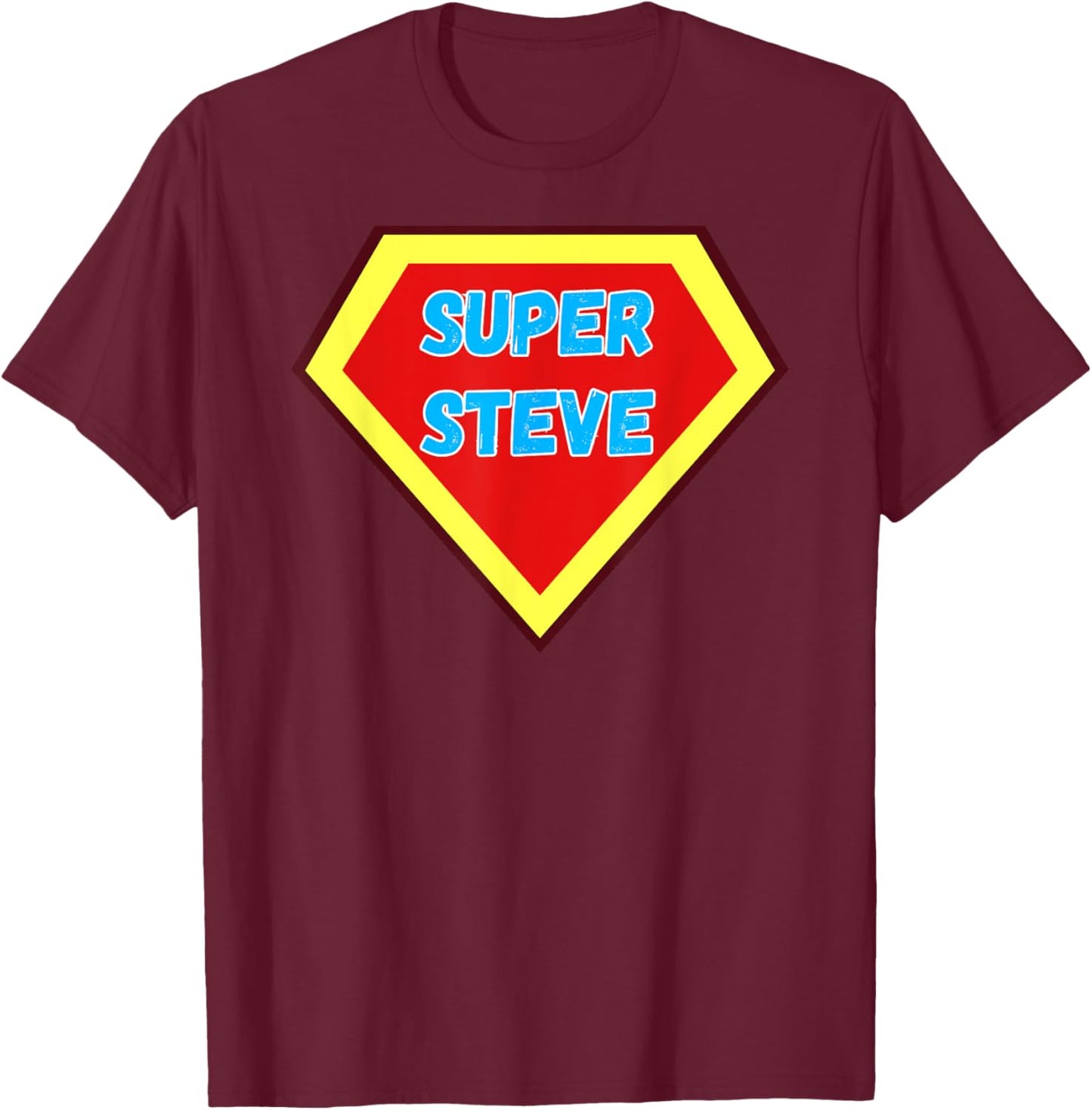 Fun Graphic-Super Steve T-Shirt - T-Shirt | Maroon