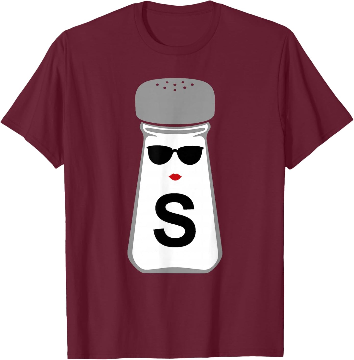Salt and Pepper Halloween Costume , black T-Shirt - T-Shirt | Maroon