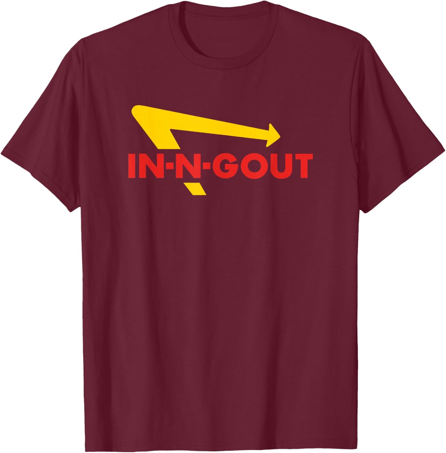 In N Gout T-Shirt - T-Shirt | Maroon