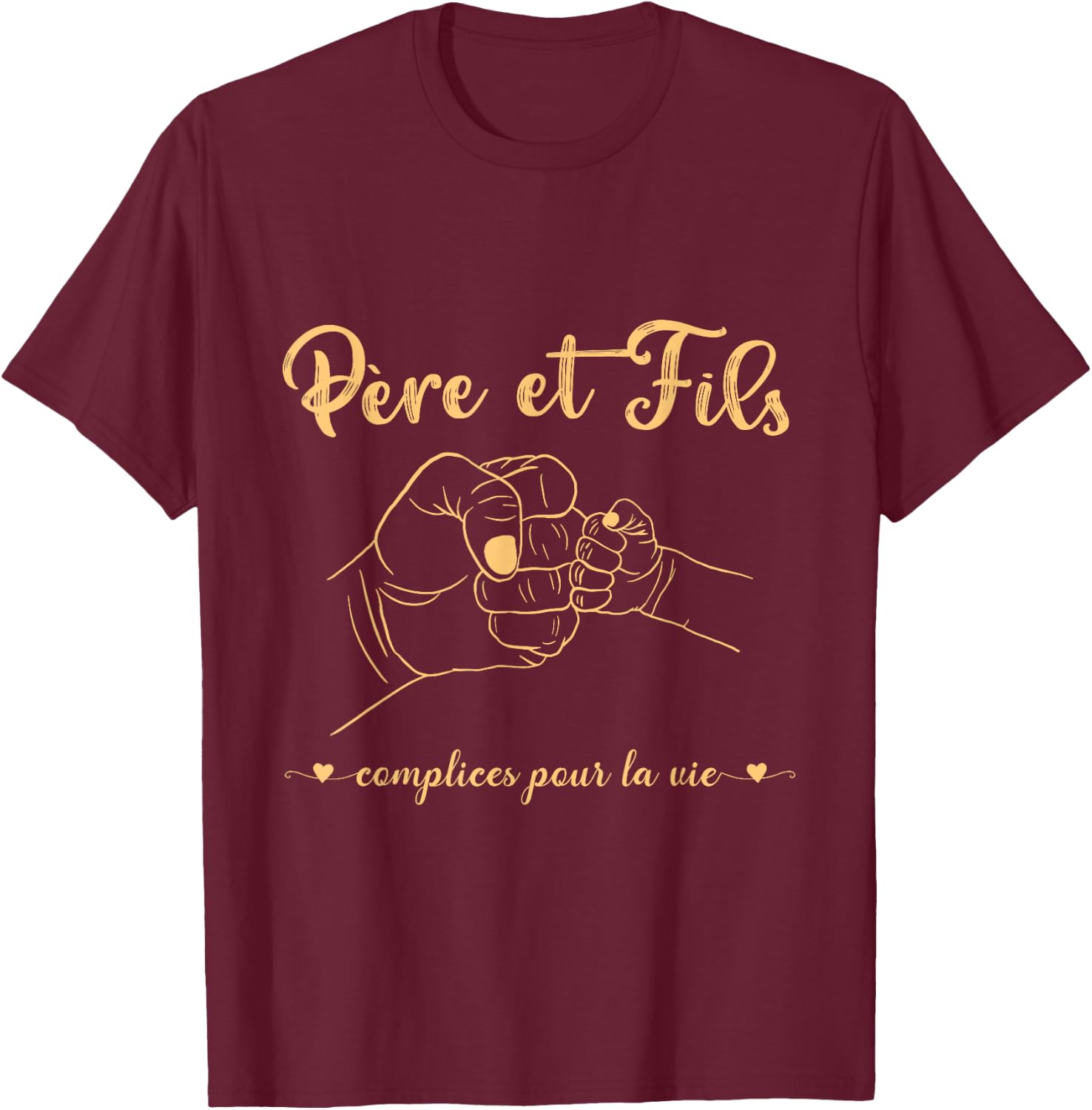 Father and Son Complices pour la Vie/father Son Assorted Duo T-Shirt - T-Shirt | Maroon