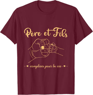 Father and Son Complices pour la Vie/father Son Assorted Duo T-Shirt - T-Shirt | Maroon