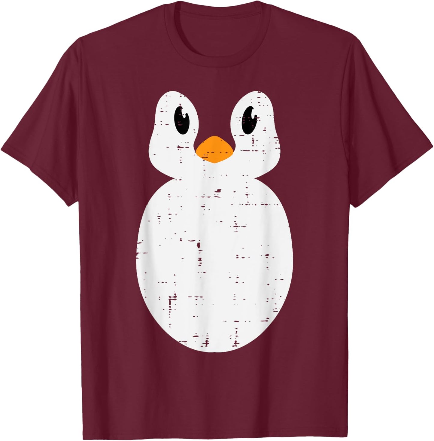 Penguin Face Costume Cute Animal Men Women Boys Girls Kids T-Shirt - T-Shirt | Maroon
