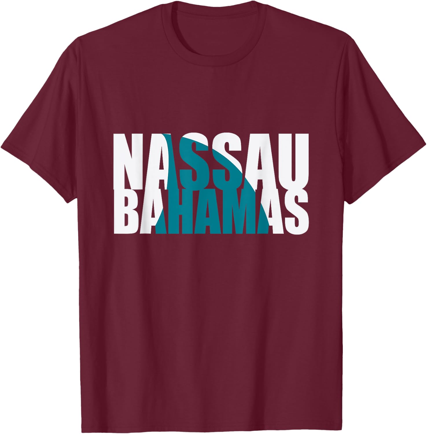 Nassau Bahamas Shark Fin Vacation Souvenir T-Shirt - T-Shirt | Maroon
