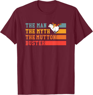 Mutton Busting Youth Rodeo Sheep Riding Kids Mutton Buster T-Shirt - T-Shirt | Maroon