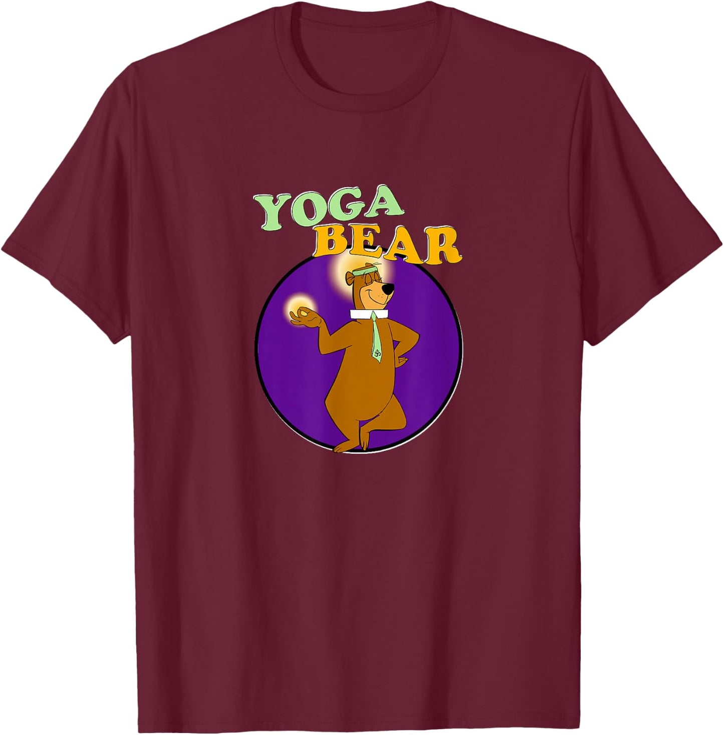 Yoga Bear Funny Yogi Yoga Workout T-Shirt - T-Shirt | Maroon