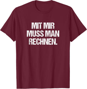 Teacher Funny Saying Rechnen Schule Abi Mathelehrer , black, s T-Shirt - T-Shirt | Maroon