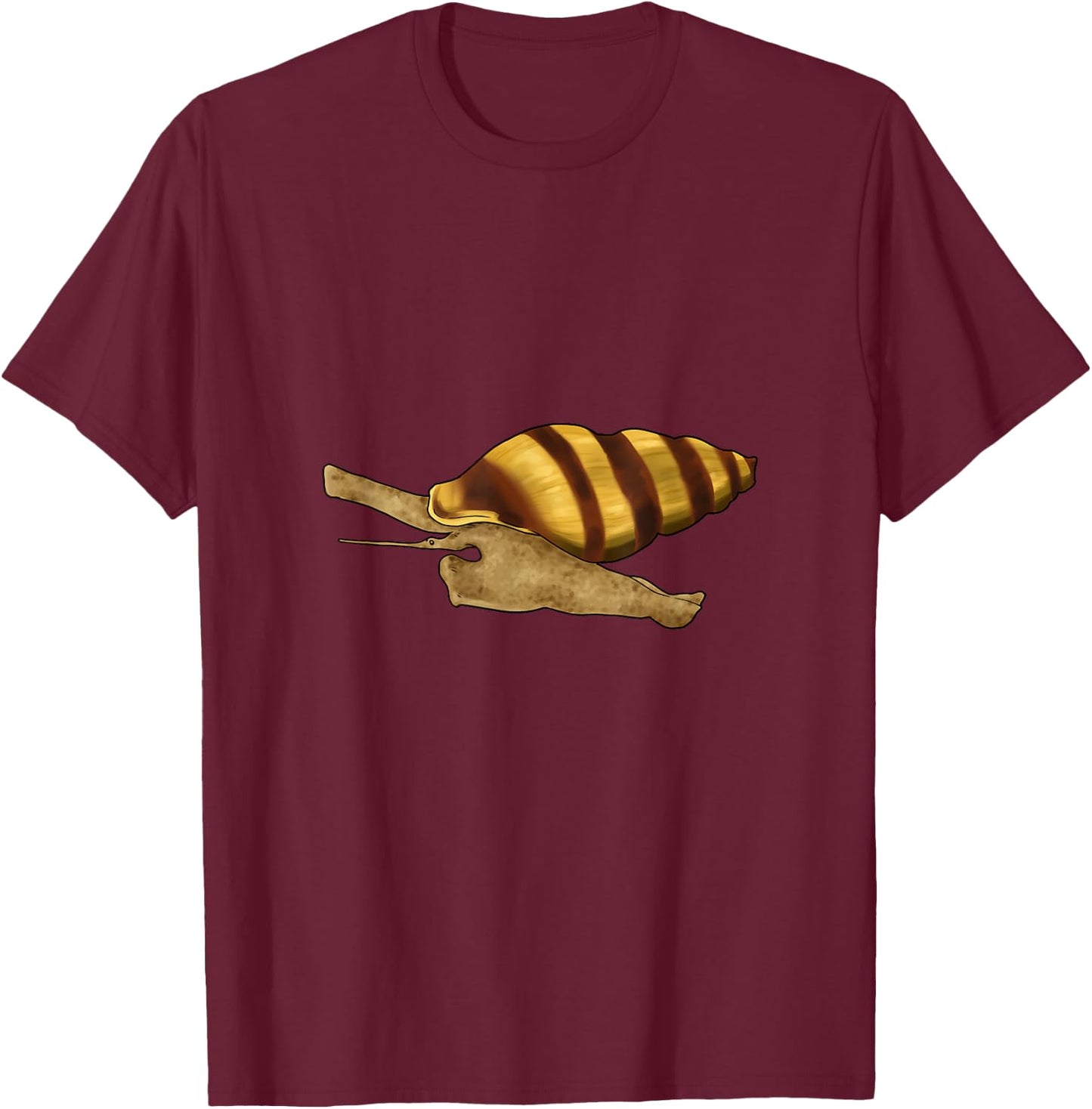 Drawing of a assassin snail T-Shirt - T-Shirt | Maroon