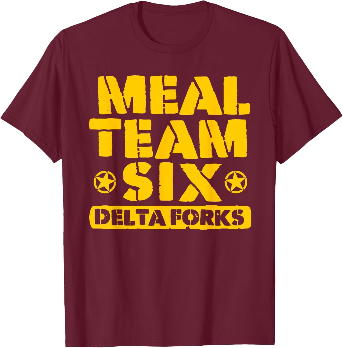 Meal Team Six: Delta Forks T-Shirt - T-Shirt | Maroon