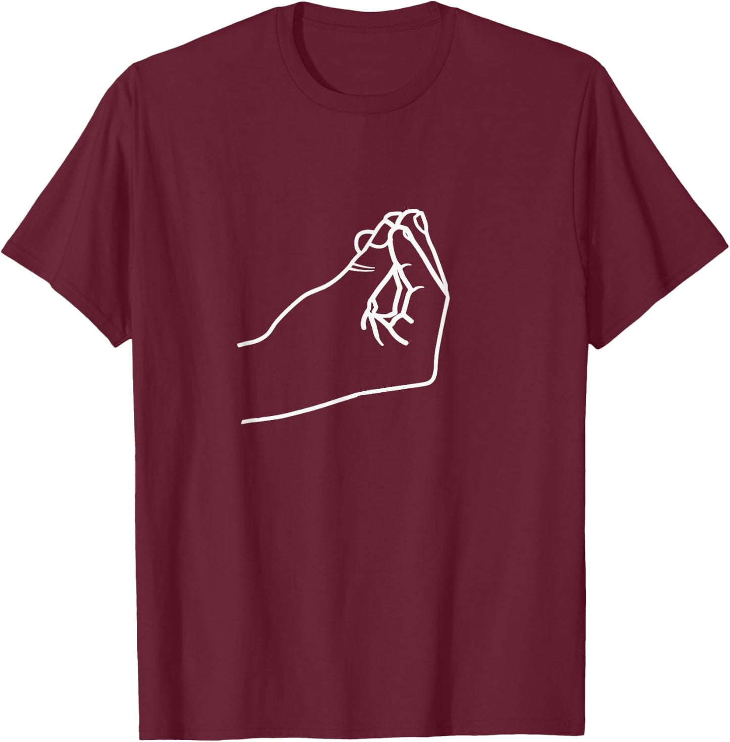 Italian Pinched Fingers T-Shirt - T-Shirt | Maroon