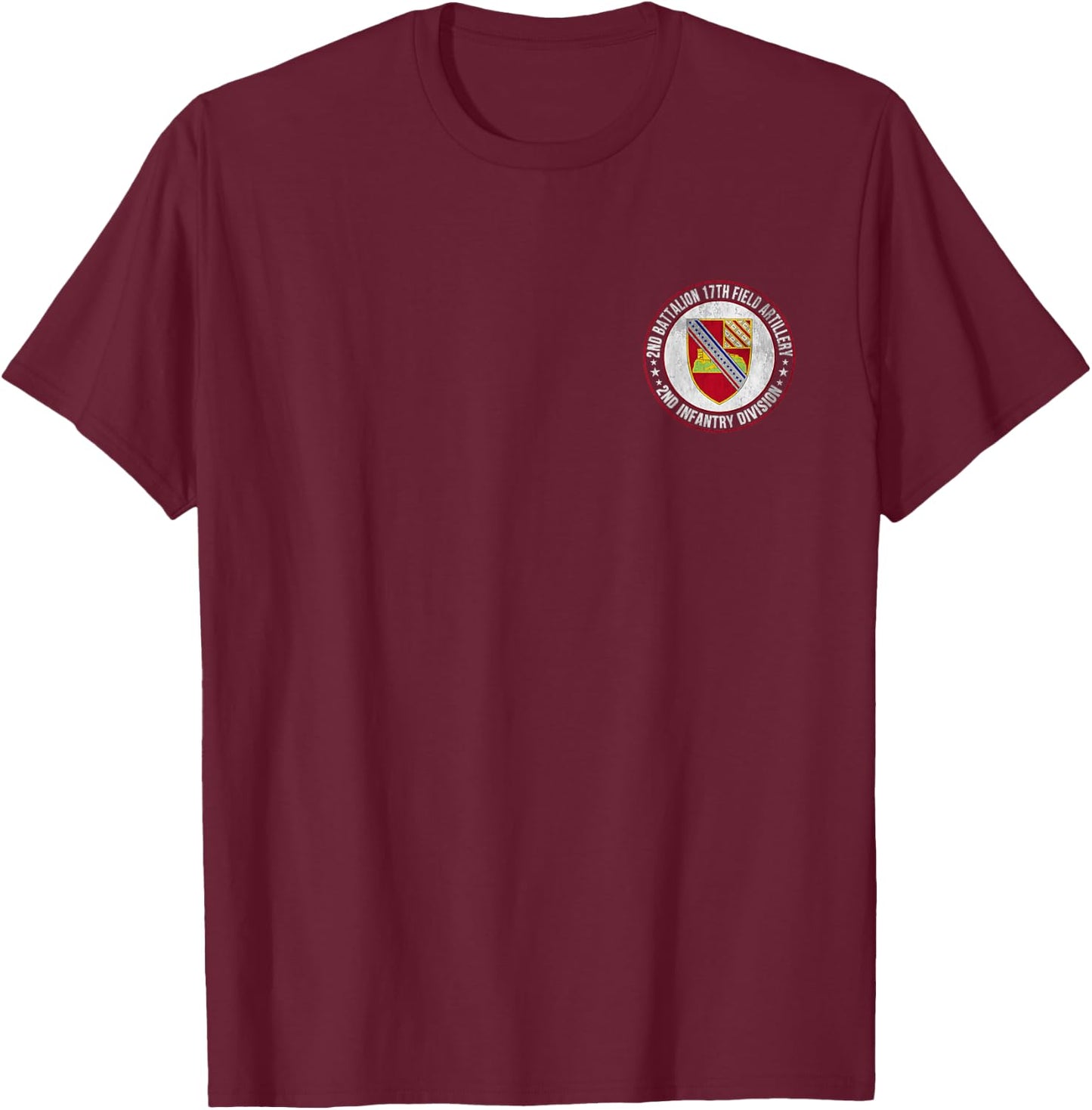 2nd Battalion 17th Field Artillery 2nd Infantry Division T-Shirt - T-Shirt | Maroon