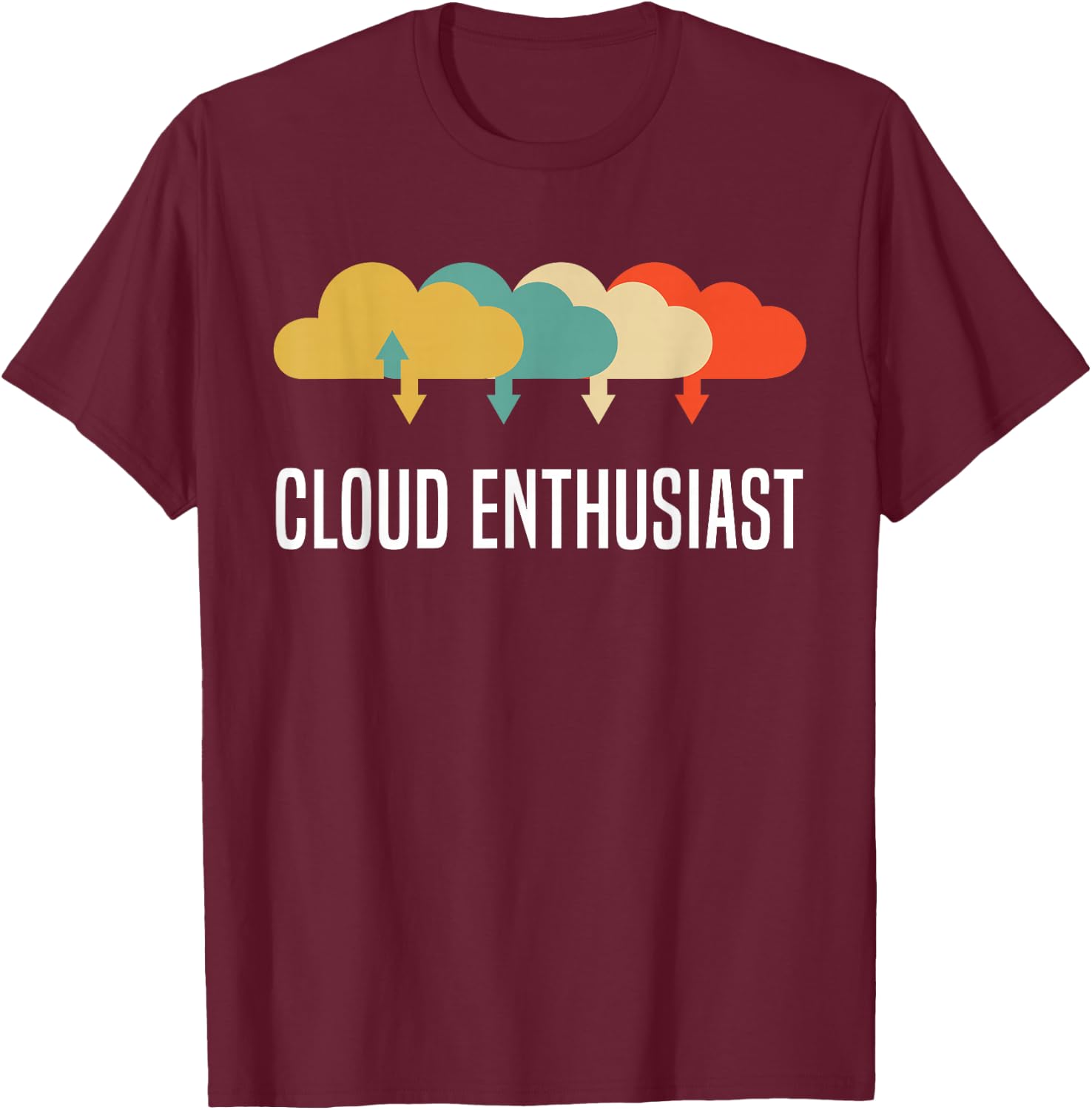 Devops Engineer Cloud Computing Cloud Enthusiast T-Shirt - T-Shirt | Maroon