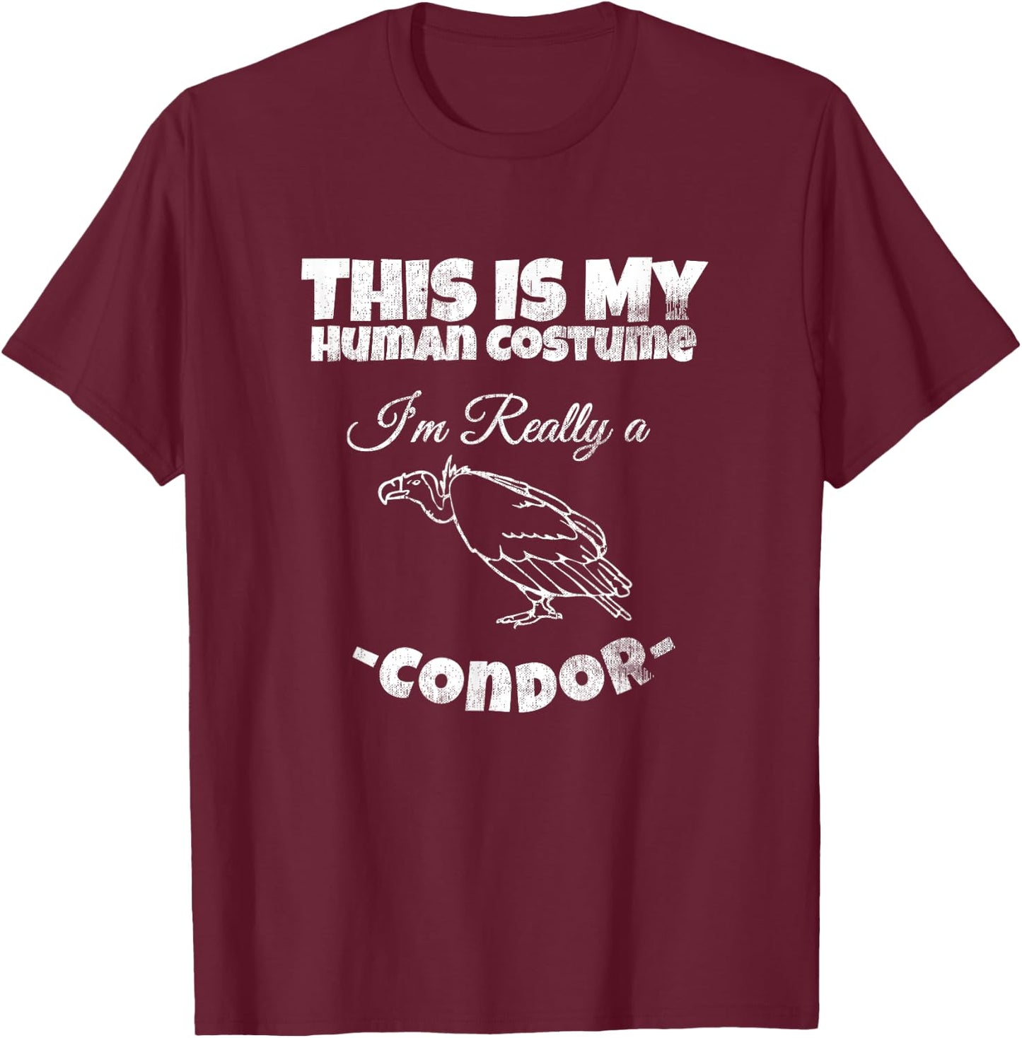 Condor Bird Human Costume Cute Christmas Costume Gift T-Shirt - T-Shirt | Maroon