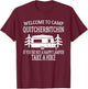Welcome to Camp Quitcherbitchin - Funny Camping T-Shirt - T-Shirt | Maroon