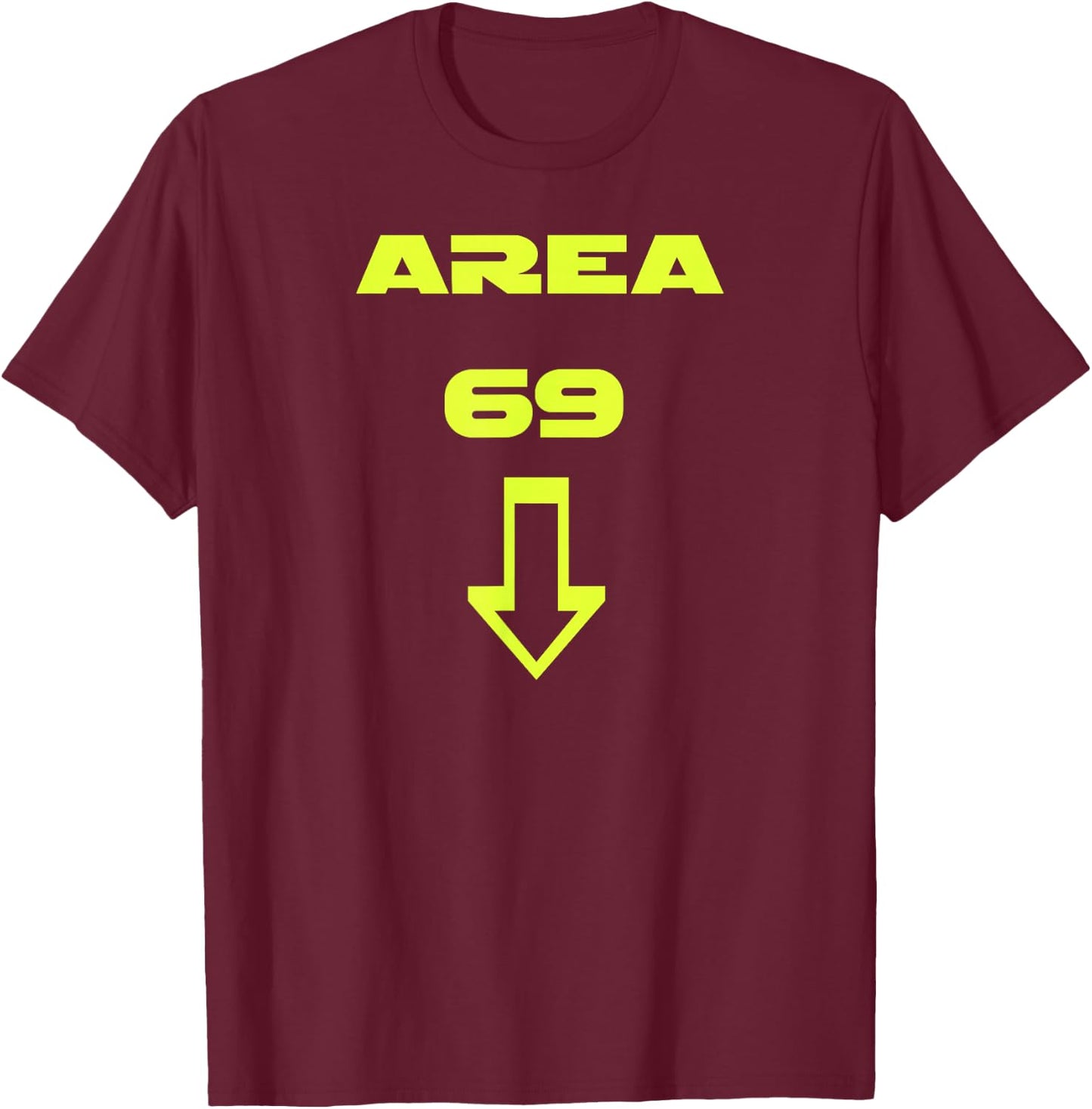 20th Century Fox Television Solar Opposites Terry Area 69 - -Adults, -Kids - Black - Short Sleeve - - Classic Fit - Cotton Blend - Licensed Design - Size: Small T-Shirt - T-Shirt | Maroon