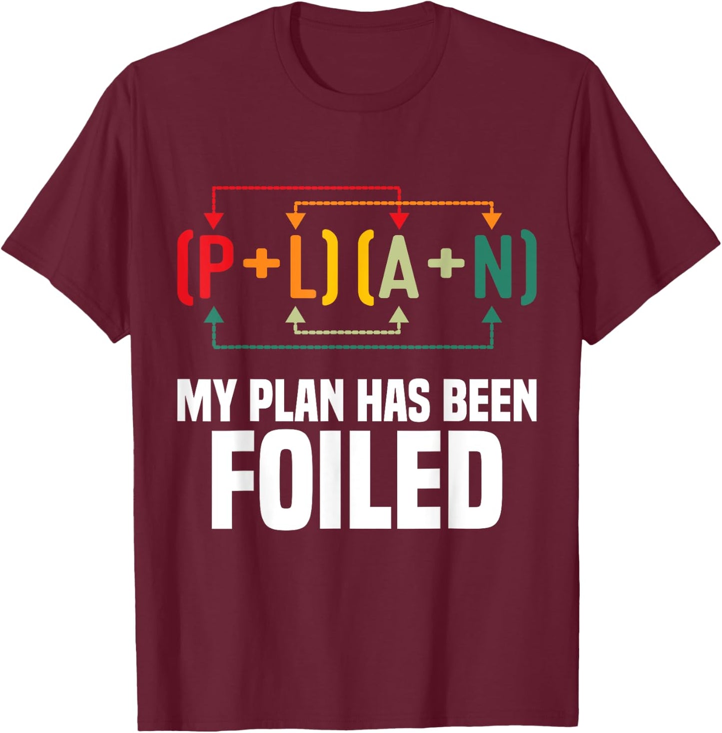 My Plan has been foiled Funny Mathematic Humor Women T-Shirt - T-Shirt | Maroon