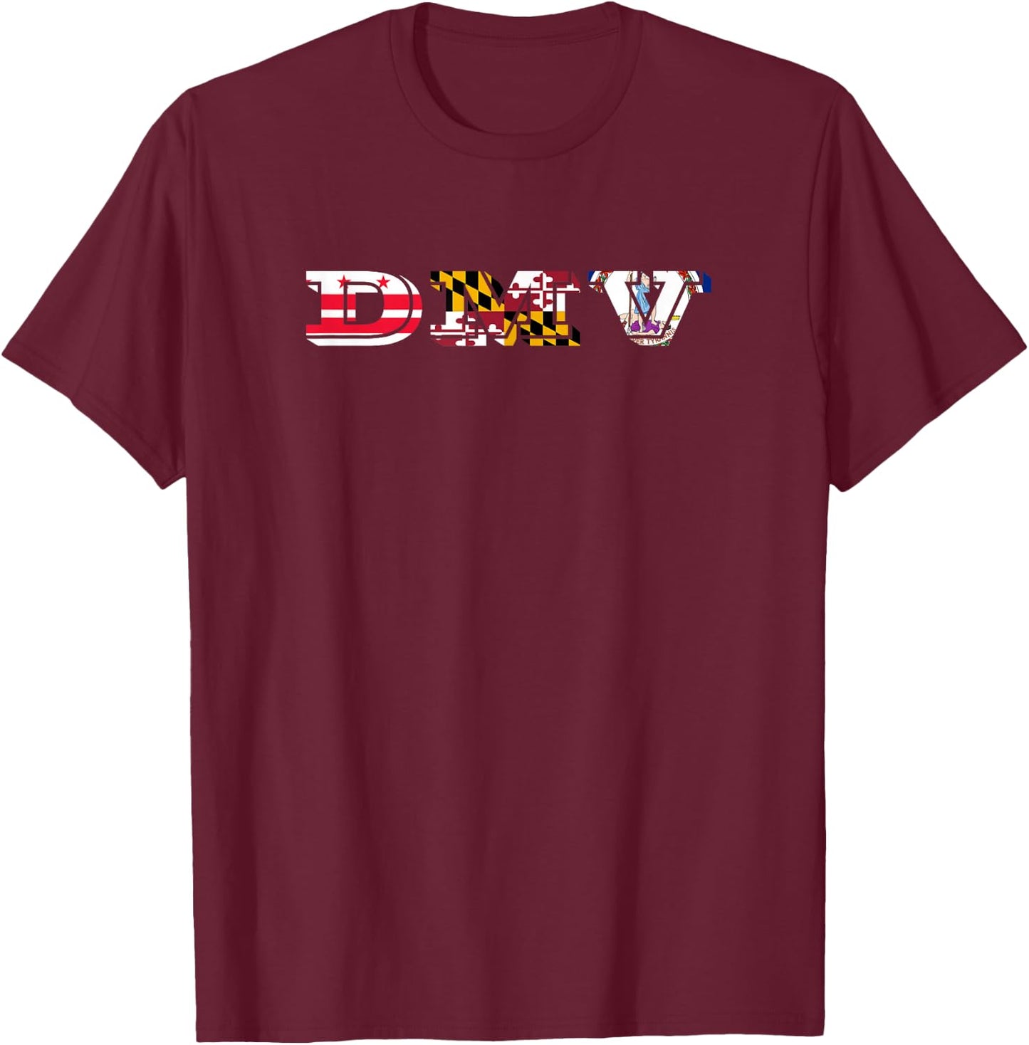 DMV - D.C., Maryland, Virginia - Souvenir T-Shirt - T-Shirt | Maroon