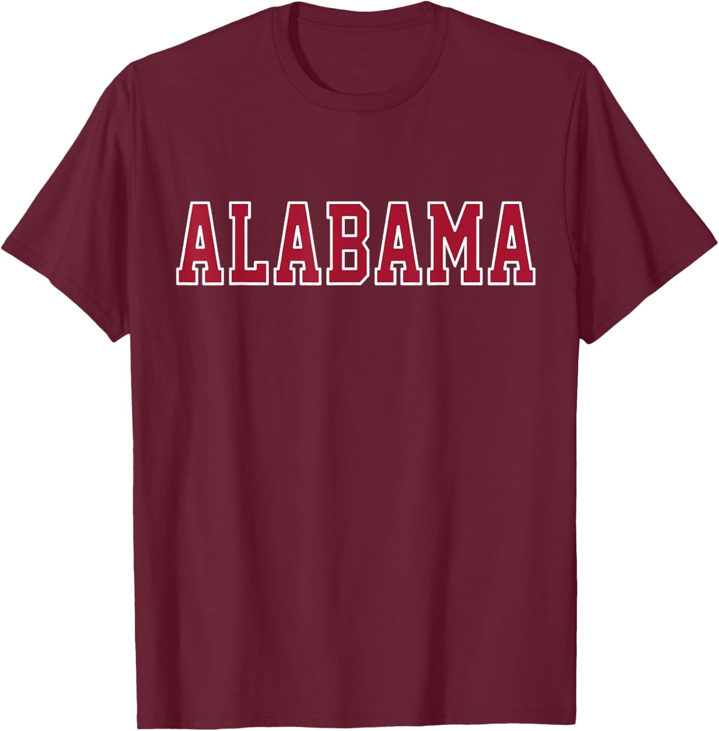 Vintage Alabama Men Alabama Women Retro Red Gift T-Shirt - T-Shirt | Maroon