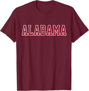 Vintage Alabama Men Alabama Women Retro Red Gift T-Shirt - T-Shirt | Maroon