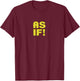 90s Clueless AS IF! Plaid Ladies | Highschool Cult T-Shirt - T-Shirt | Maroon
