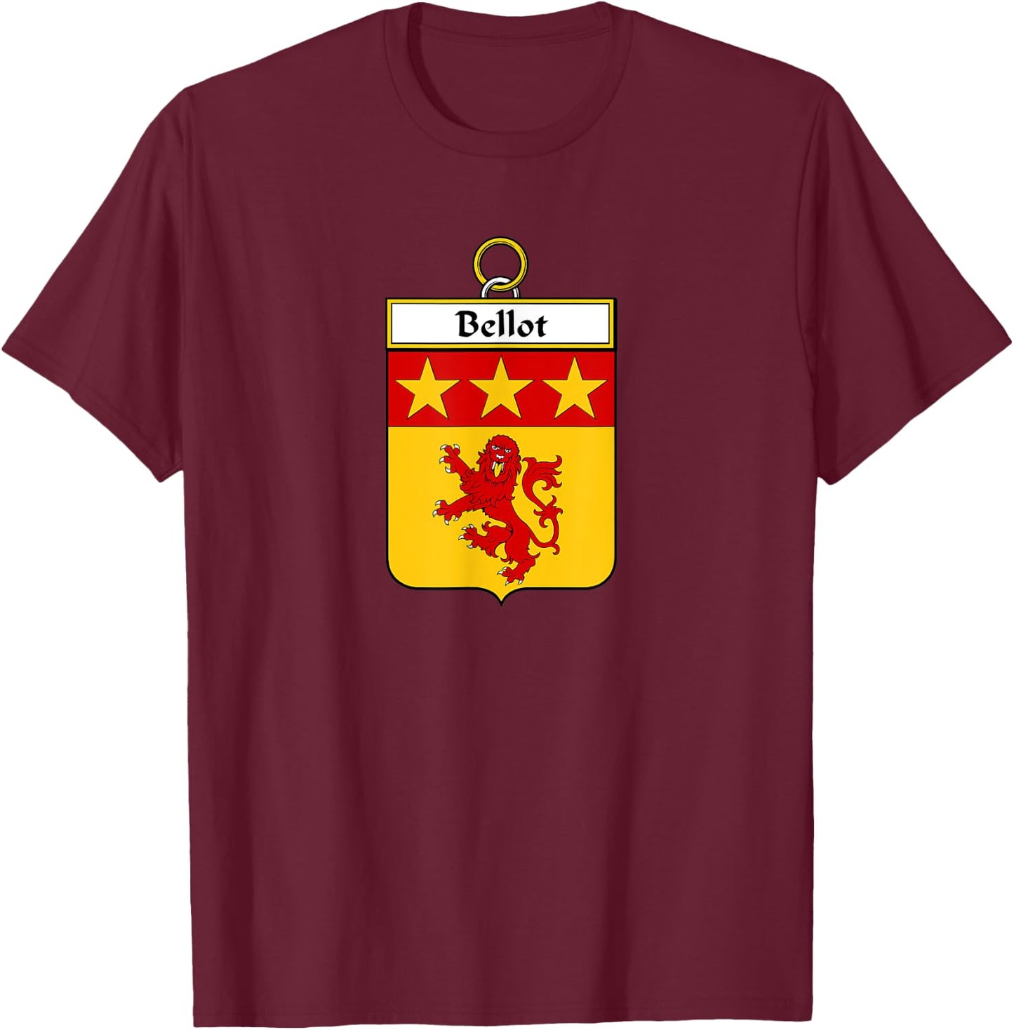 Bellot Coat of Arms - Family Crest T-Shirt - T-Shirt | Maroon