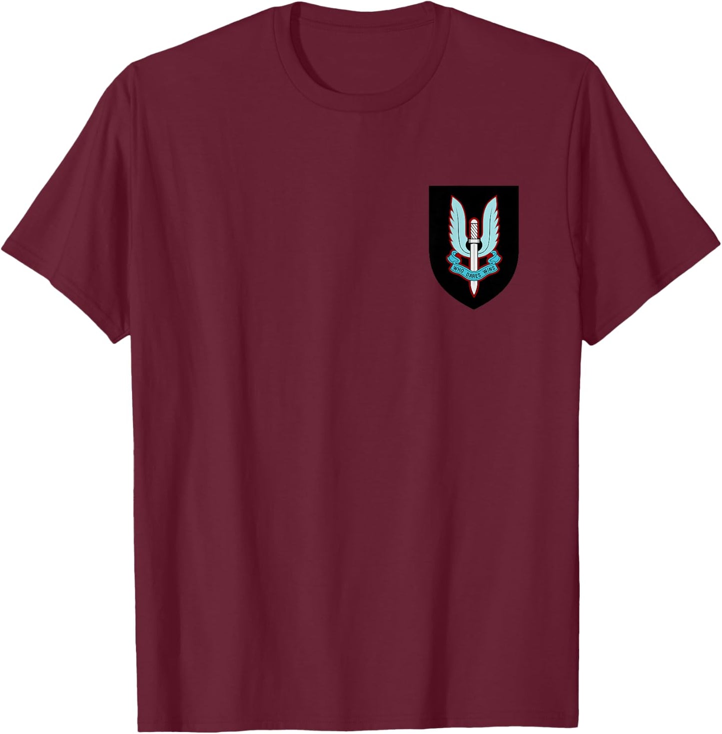 Uk Sas Special Air Service British Army Special Forces T-Shirt - T-Shirt | Maroon