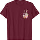 Protect Your Peace Flower Skull Skeleton Hand Mental Health T-Shirt - T-Shirt | Maroon