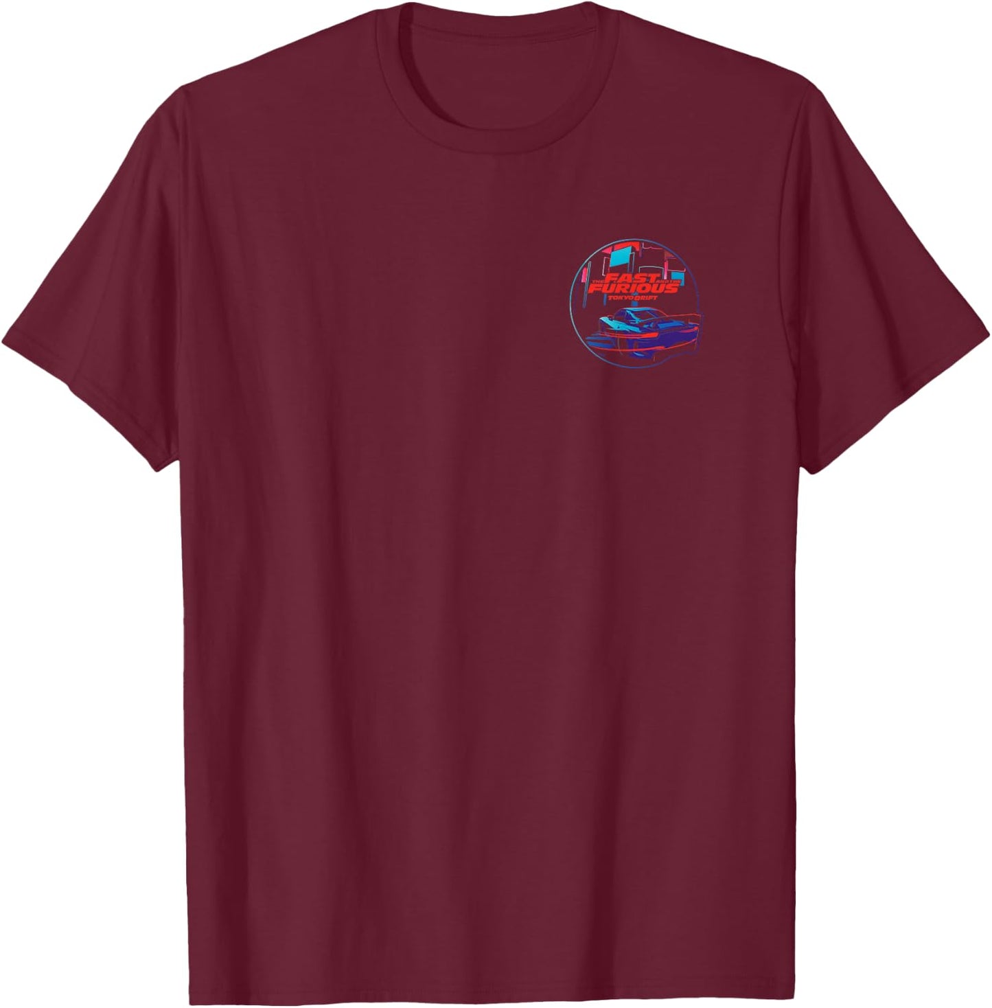 Fast & Furious 25th Anniversary Tokyo Drift Front & Back T-Shirt - T-Shirt | Maroon