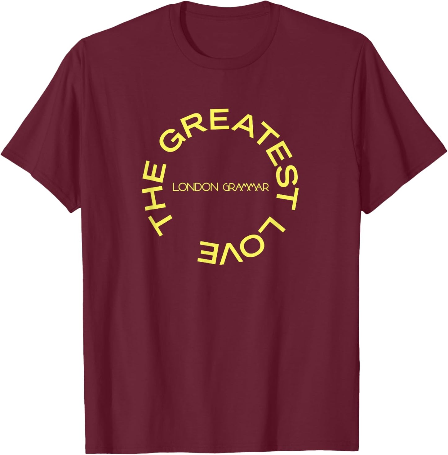 London Grammar TGL Circular Logo, Black, S T-Shirt - T-Shirt | Maroon